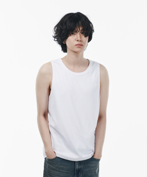 SIGNATURE（シグネチャ）の「リブドスリーブレスTシャツ[ホワイト]（Tシャツ/カットソー・レディース・その他・MEDIUM/LARGE）」の4枚目の写真