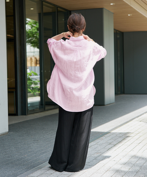 VERMEIL par iena(ヴェルメイユパーイエナ)の「《手洗い可》トリアセリネンパンツ(その他パンツ・レディース・ブラック/アイボリー・36/38/40)」の17枚目の写真
