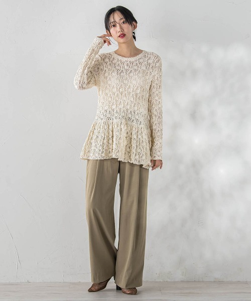 Droite lautreamont（ドロワットロートレアモン）の「カムイレースカットソー（Tシャツ/カットソー・レディース・オフホワイト/ブラック・M）」の11枚目の写真