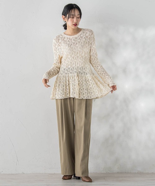 Droite lautreamont（ドロワットロートレアモン）の「カムイレースカットソー（Tシャツ/カットソー・レディース・オフホワイト/ブラック・M）」の13枚目の写真