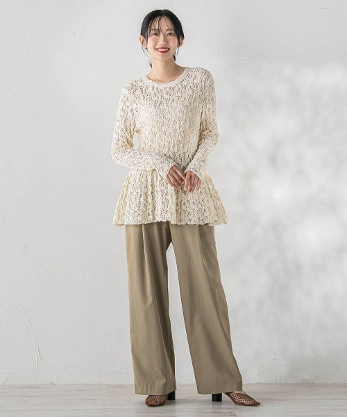 Droite lautreamont（ドロワットロートレアモン）の「カムイレースカットソー（Tシャツ/カットソー・レディース・オフホワイト/ブラック・M）」の12枚目の写真