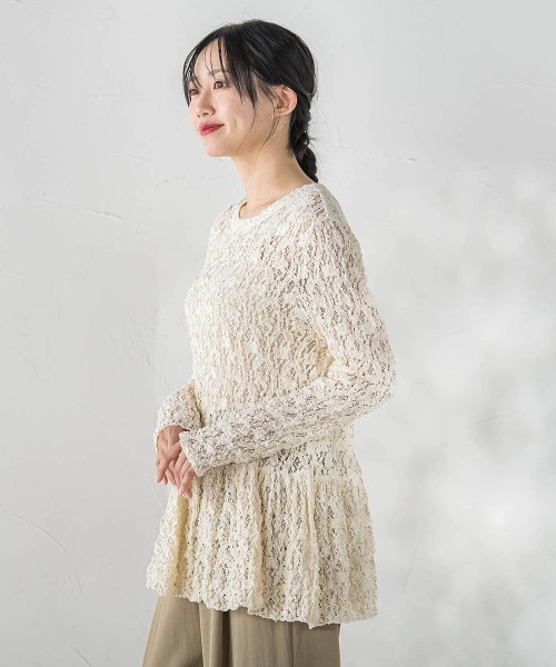 Droite lautreamont（ドロワットロートレアモン）の「カムイレースカットソー（Tシャツ/カットソー・レディース・オフホワイト/ブラック・M）」の5枚目の写真