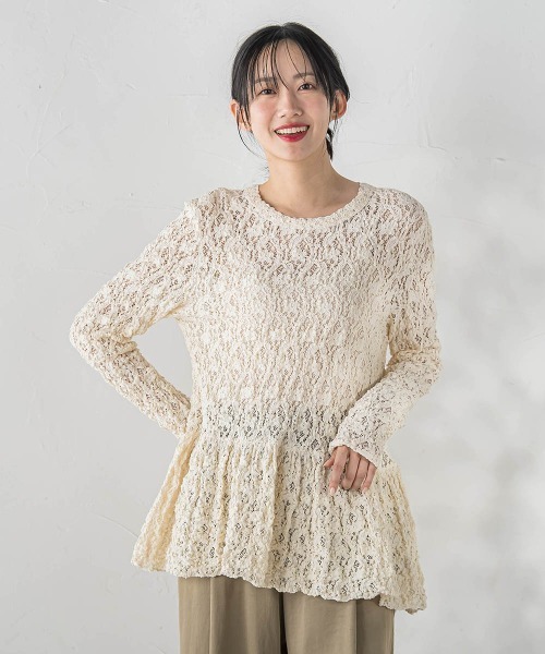 Droite lautreamont（ドロワットロートレアモン）の「カムイレースカットソー（Tシャツ/カットソー・レディース・オフホワイト/ブラック・M）」の4枚目の写真