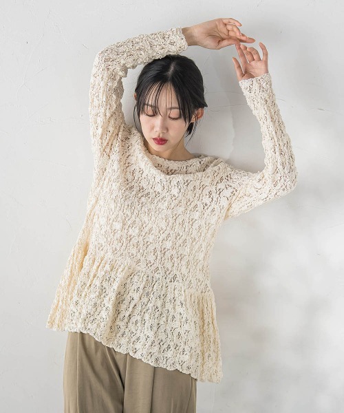 Droite lautreamont（ドロワットロートレアモン）の「カムイレースカットソー（Tシャツ/カットソー・レディース・オフホワイト/ブラック・M）」の9枚目の写真