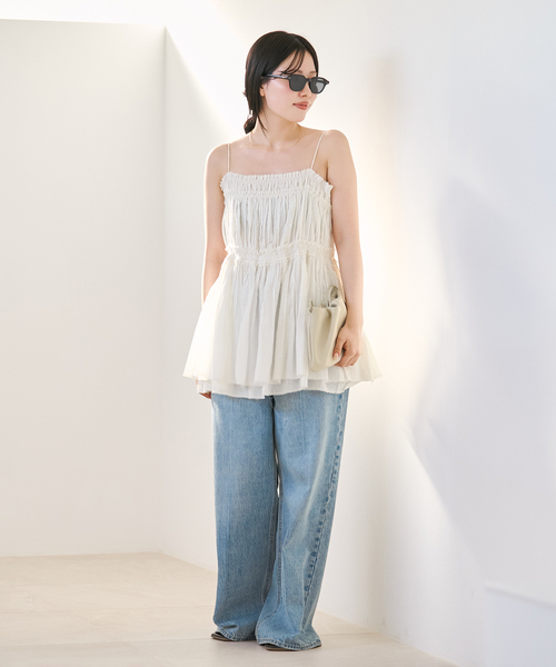 plage（プラージュ）の「IND VOIL TACK キャミソール（キャミソール・レディース・ブラック・FREE）」の9枚目の写真