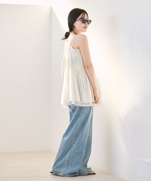 plage（プラージュ）の「IND VOIL TACK キャミソール（キャミソール・レディース・ブラック・FREE）」の10枚目の写真