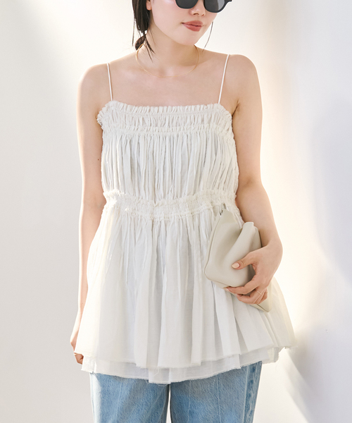 plage（プラージュ）の「IND VOIL TACK キャミソール（キャミソール・レディース・ブラック・FREE）」の13枚目の写真