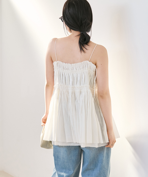 plage（プラージュ）の「IND VOIL TACK キャミソール（キャミソール・レディース・ブラック・FREE）」の15枚目の写真