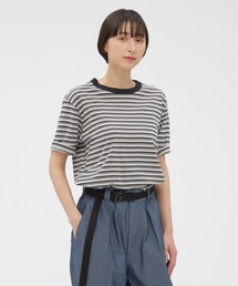 MHL. | COTTON LINEN STRIPE JERSEY(Tシャツ/カットソー)
