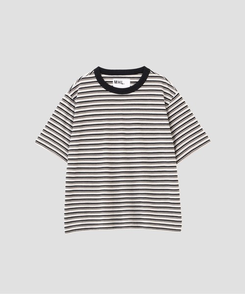 MHL.（エムエイチエル）の「COTTON LINEN STRIPE JERSEY（Tシャツ/カットソー・レディース・マルチ・2）」の5枚目の写真