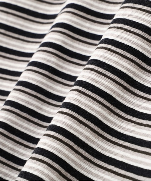 MHL.（エムエイチエル）の「COTTON LINEN STRIPE JERSEY（Tシャツ/カットソー・レディース・マルチ・2）」の7枚目の写真