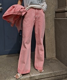 esutoreja（エストレジャ）の「ケミカルウォッシュカラーデニムパンツ（デニムパンツ）」