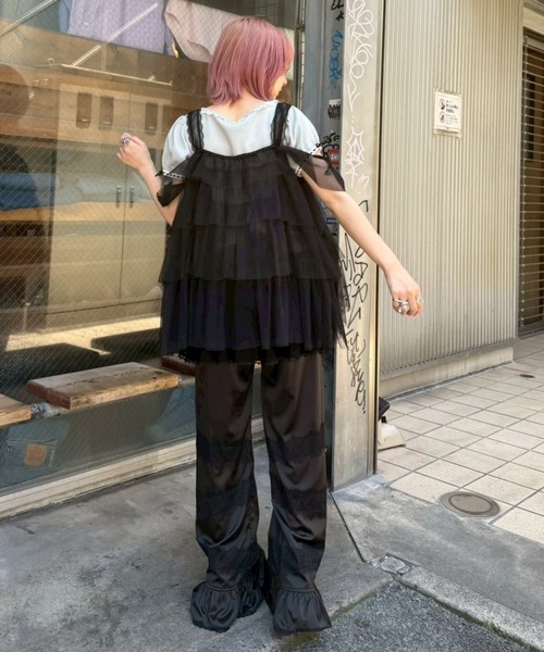Candy Stripper(キャンディストリッパー)の「TULLE TIERED ベビードール(その他トップス・レディース・ブラック/ラベンダー/オフホワイト・FREE)」の11枚目の写真