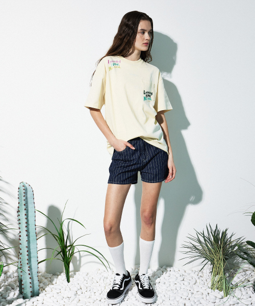 MAGOODGAN(メックウッドガン)の「ミニト 7933 ストライプ ダークインディゴ ショーツ ハットパンツ(その他パンツ・レディース・その他・25/26/28/30)」の6枚目の写真