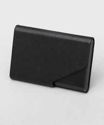A.M.S.（エーエムエス）の「Roffal（ロファル） マグネットフラップ レザー調素材コンビ ステンレスカードケース 名刺入れ (BUSINESS) CARD CASE _BLACK EDITION（名刺入れ）」