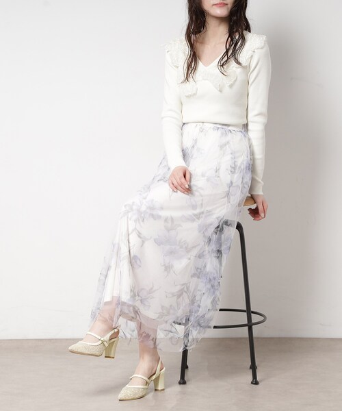 ESPERANZA(エスペランサ)の「クロスストラップセパレートパンプス(パンプス・レディース・アイボリー系8/グレー系4/ブラック系8・S/M/L/LL)」の9枚目の写真