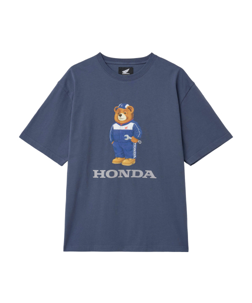PHYPS MOTORCYCLE(フィップスモーターサイクル)の「Mechanic Bear Short Sleeve Navy(Tシャツ/カットソー・レディース・その他・LARGE/X-LARGE/SMALL/MEDIUM)」の1枚目の写真