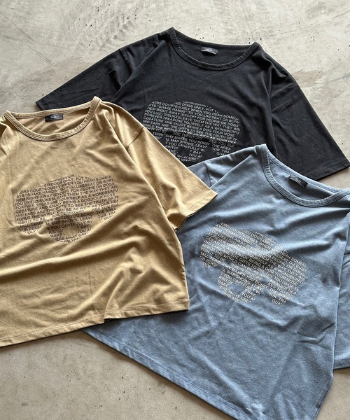MandO(エムオー)(エムオー)の「ドッグロゴウォッシュTシャツ(Tシャツ/カットソー・メンズ・チャコールグレー/ブラック/ベージュ・LARGE/MEDIUM)」の5枚目の写真