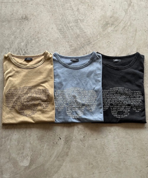 MandO(エムオー)(エムオー)の「ドッグロゴウォッシュTシャツ(Tシャツ/カットソー・メンズ・チャコールグレー/ブラック/ベージュ・LARGE/MEDIUM)」の6枚目の写真