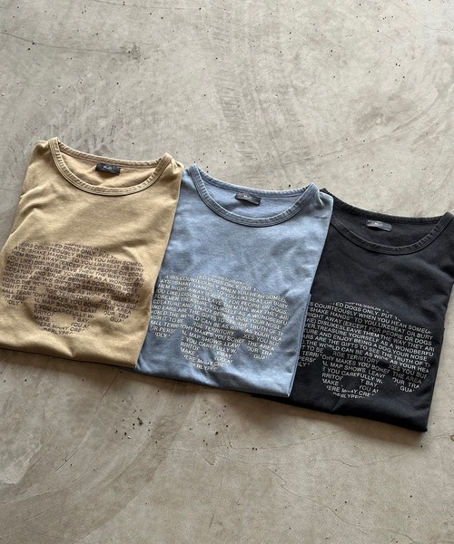 MandO(エムオー)(エムオー)の「ドッグロゴウォッシュTシャツ(Tシャツ/カットソー・メンズ・チャコールグレー/ブラック/ベージュ・LARGE/MEDIUM)」の7枚目の写真