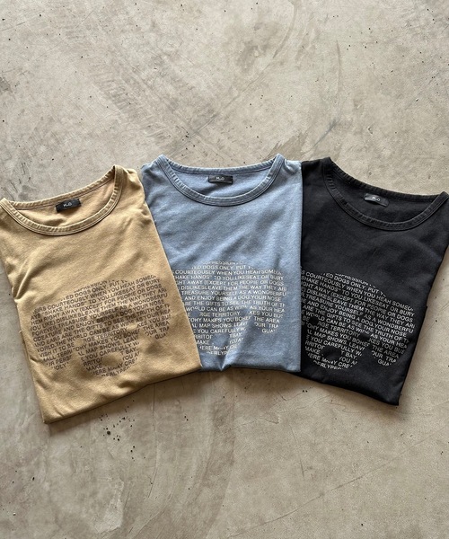 MandO(エムオー)(エムオー)の「ドッグロゴウォッシュTシャツ(Tシャツ/カットソー・メンズ・チャコールグレー/ブラック/ベージュ・LARGE/MEDIUM)」の8枚目の写真