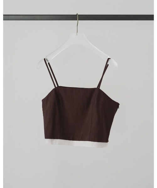anuke(アンヌーク)の「Linen Compact Camisole 62610409(Tシャツ/カットソー・メンズ・ネイビー/ブラウン・FREE)」の9枚目の写真