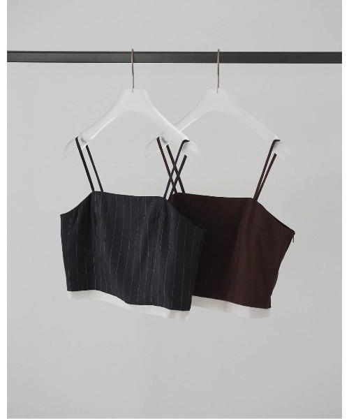 anuke(アンヌーク)の「Linen Compact Camisole 62610409(Tシャツ/カットソー・メンズ・ネイビー/ブラウン・FREE)」の7枚目の写真