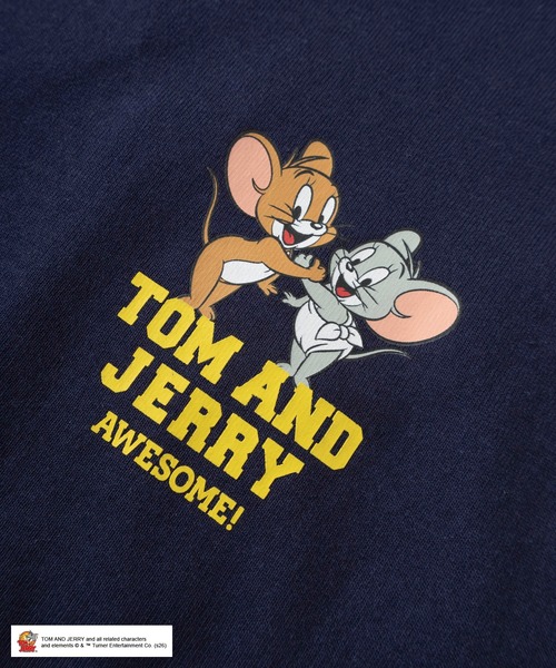 Tom＆Jerry（トムアンドジェリー）の「【72】【TOM and JERRY/トムとジェリー】サガラ刺繍 ワッペン刺繍 バックプリント クルーネックTシャツ 新柄追加（Tシャツ/カットソー・メンズ・イエロー/ブラウン/ホワイト/ブラック/ライトグレー/ホワイト系その他2/ネイビー/ブラック系その他/ブラック系その他2/ピンク/ブルー系その他/ホワイト系その他・S/L/M）」の22枚目の写真