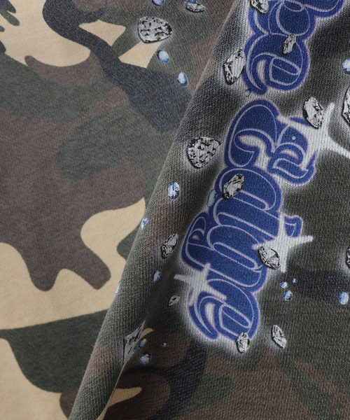 WOKE EDGE（ウォークエッジ）の「WOKE EDGE / ウォークエッジ Diamond Logo Sweat Shorts（その他パンツ・メンズ・カーキ・LARGE/MEDIUM）」の3枚目の写真