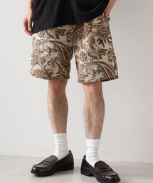 ゴブラン織り総柄ショートパンツ