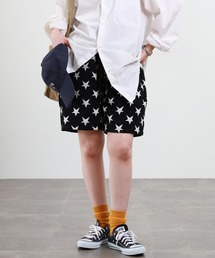 ゴブラン織り総柄ショートパンツ