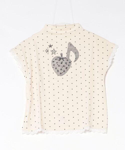 HOOK(フック)の「HOOK for girls 総ドット柄 タートルネック 半袖スリムトップス (SS)(Tシャツ/カットソー・レディース・ライトブルー/オフホワイト/グレー・FREE)」の19枚目の写真