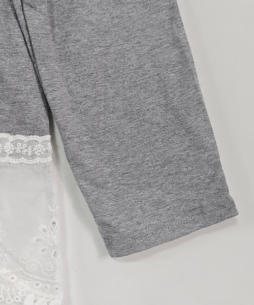Doux Belle（ドゥーベル）の「レース切替デザイントップス（Tシャツ/カットソー・レディース・ホワイト/グレー・LARGE/MEDIUM）」の10枚目の写真