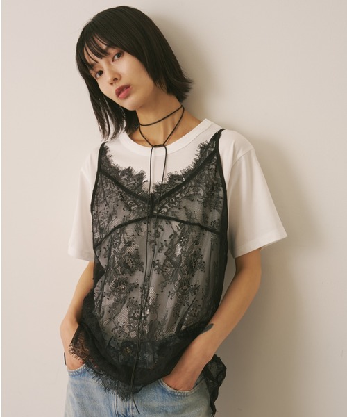 AIC.(エーアイシー)の「レースキャミ×Tシャツアンサンブル(アンサンブル・レディース・その他2/その他1・FREE)」の8枚目の写真