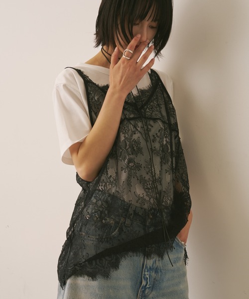 AIC.(エーアイシー)の「レースキャミ×Tシャツアンサンブル(アンサンブル・レディース・その他2/その他1・FREE)」の10枚目の写真
