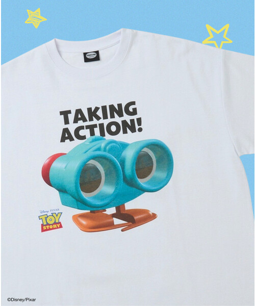 FREAK'S STORE(フリークスストア)の「「トイ・ストーリー」 別注 キャラクタープリント クルーネックTシャツ 限定展開(Tシャツ/カットソー・メンズ・オフホワイト/ブラック/チャコールグレー/グレー/ライトグレー/ホワイト/ナチュラル/シルバー/その他/ダークグレー/ベージュ/ゴールド・SMALL/LARGE/MEDIUM)」の6枚目の写真