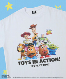 「トイ・ストーリー」 別注 キャラクタープリント クルーネックTシャツ 限定展開
