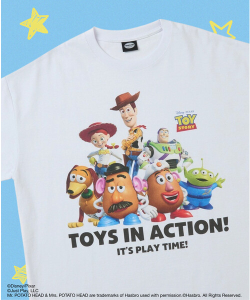 FREAK'S STORE(フリークスストア)の「「トイ・ストーリー」 別注 キャラクタープリント クルーネックTシャツ 限定展開(Tシャツ/カットソー・メンズ・オフホワイト/ブラック/チャコールグレー/グレー/ライトグレー/ホワイト/ナチュラル/シルバー/その他/ダークグレー/ベージュ/ゴールド・SMALL/LARGE/MEDIUM)」の2枚目の写真