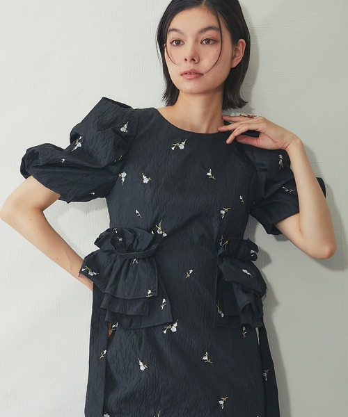 SMILE ORCHID(スマイルオーキッド)の「ブロッサムフリルドレス(ワンピース・レディース・ベージュ/ブラック・M)」の19枚目の写真