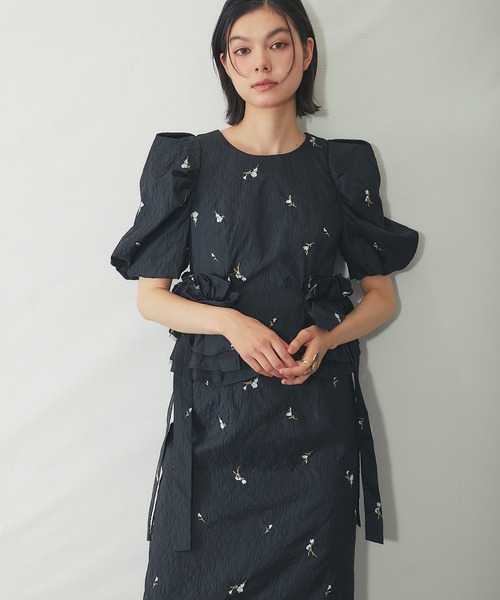 SMILE ORCHID(スマイルオーキッド)の「ブロッサムフリルドレス(ワンピース・レディース・ベージュ/ブラック・M)」の20枚目の写真