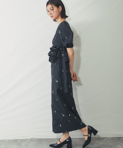 SMILE ORCHID(スマイルオーキッド)の「ブロッサムフリルドレス(ワンピース・レディース・ベージュ/ブラック・M)」の16枚目の写真