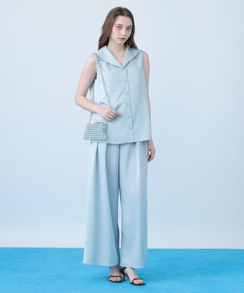 ANAYI（アナイ）の「トリアセツイルタックイージーパンツ〈セットアップ対応商品〉（その他パンツ・レディース・ネイビー/ピンクベージュ/ブルー・38/36）」の22枚目の写真