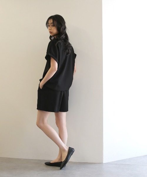 No one knows（ノーワンノーズ）の「ZOZO限定 半袖トップス ショートパンツ セットアップ（セットアップ・レディース・杢グレー/ブラック・FREE）」の4枚目の写真
