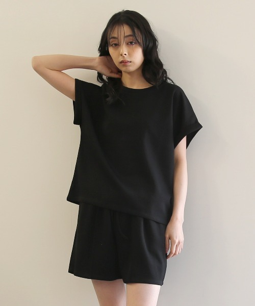 No one knows（ノーワンノーズ）の「ZOZO限定 半袖トップス ショートパンツ セットアップ（セットアップ・レディース・杢グレー/ブラック・FREE）」の8枚目の写真
