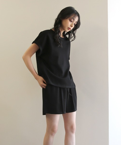 No one knows（ノーワンノーズ）の「ZOZO限定 半袖トップス ショートパンツ セットアップ（セットアップ・レディース・杢グレー/ブラック・FREE）」の10枚目の写真