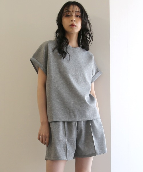 No one knows（ノーワンノーズ）の「ZOZO限定 半袖トップス ショートパンツ セットアップ（セットアップ・レディース・杢グレー/ブラック・FREE）」の20枚目の写真