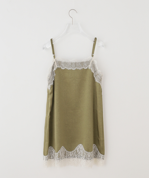 MILLO WOMEN（ミロウーマン）の「【Geek Office / ギークオフィス】MILLO WOMEN Crease Lace Midi Dress（ワンピース・レディース・カーキ・FREE）」の2枚目の写真