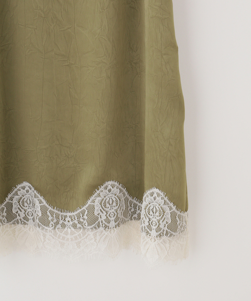 MILLO WOMEN（ミロウーマン）の「【Geek Office / ギークオフィス】MILLO WOMEN Crease Lace Midi Dress（ワンピース・レディース・カーキ・FREE）」の5枚目の写真