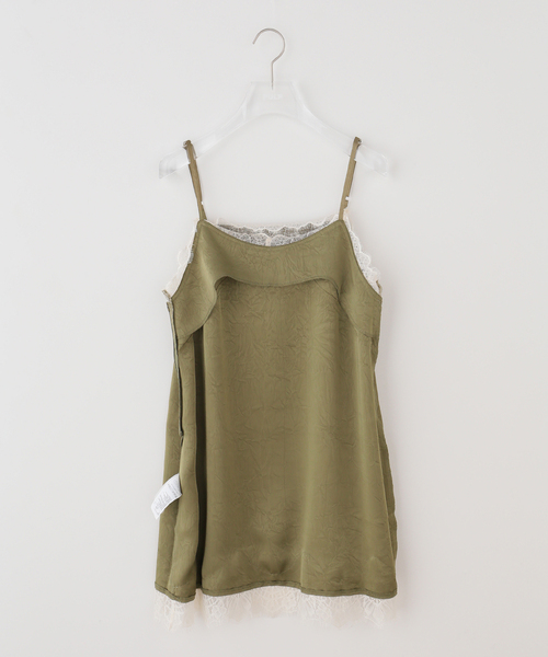 MILLO WOMEN（ミロウーマン）の「【Geek Office / ギークオフィス】MILLO WOMEN Crease Lace Midi Dress（ワンピース・レディース・カーキ・FREE）」の7枚目の写真