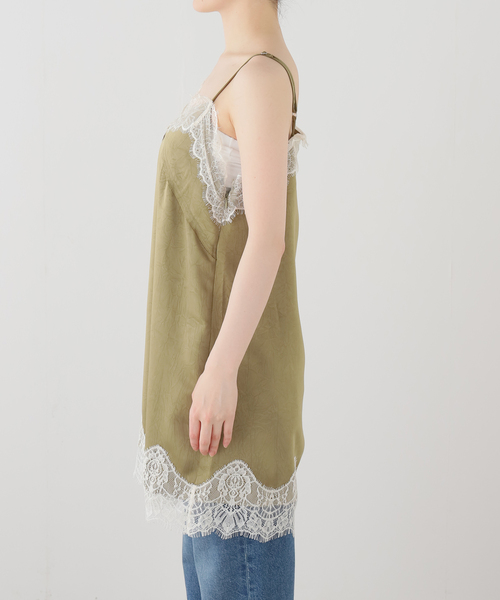MILLO WOMEN（ミロウーマン）の「【Geek Office / ギークオフィス】MILLO WOMEN Crease Lace Midi Dress（ワンピース・レディース・カーキ・FREE）」の12枚目の写真